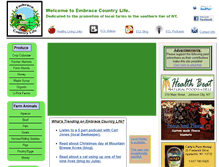 Tablet Screenshot of embracecountrylife.com